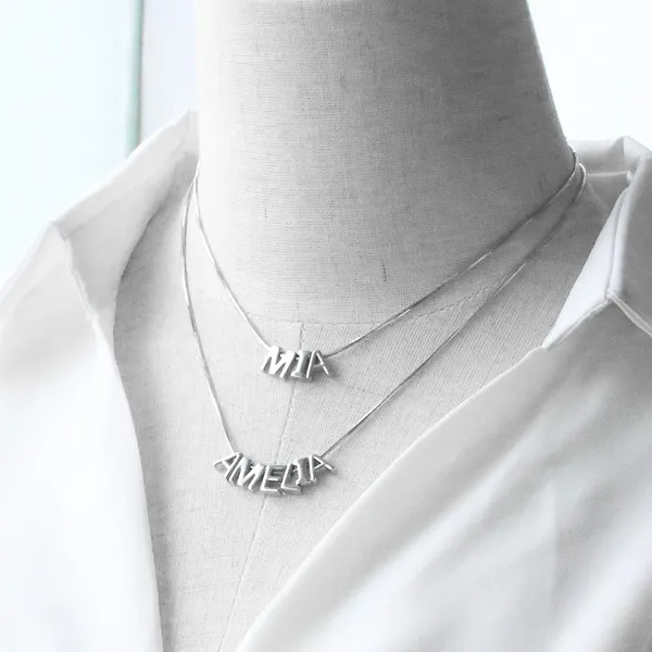 AS jewelry European and American hot style 26 English letters pendant necklace gold-plated clavicle chain female nkb212