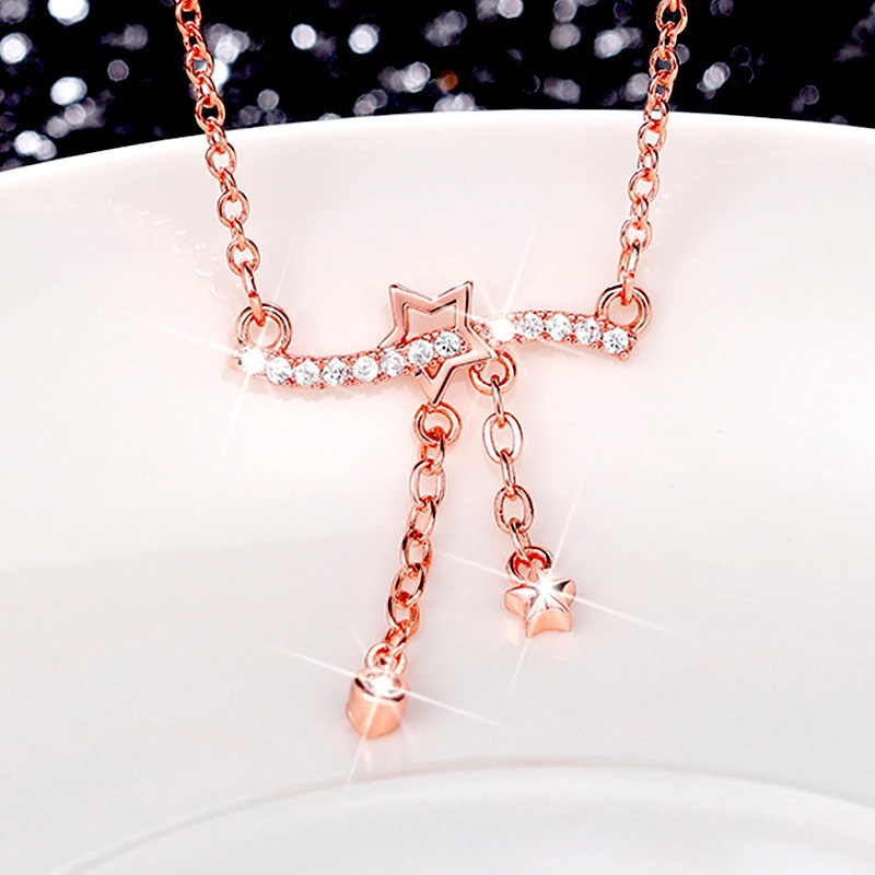 Necklace elegant temperament tassel pendant necklace sweet ladies clavicle necklace accessories