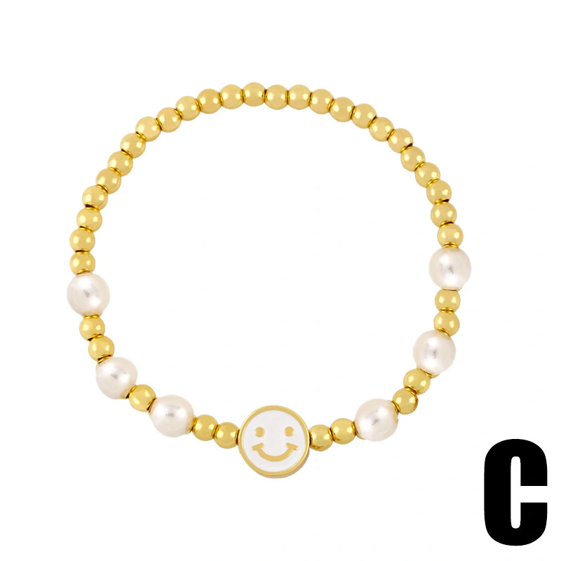 Clearance European and American bracelets popular women's metal hollow paper clip bamboo chain temperament pearl bracelet brd95