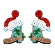 Hot selling Christmas earrings European and American new style Christmas hat Christmas boots rice bead earrings ers74