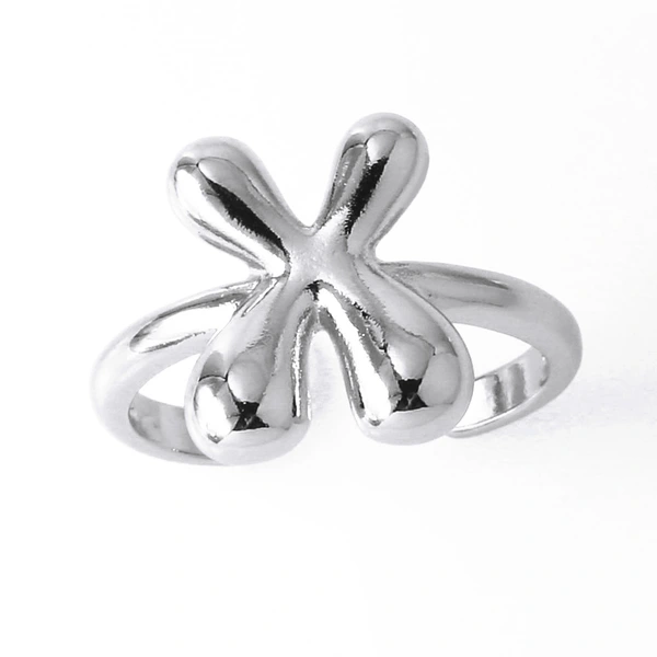 AS jewelry European and American hot selling 26 English letters ring female copper plated 18k gold open ring rih05