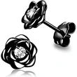 Rose series small fragrance style earrings flower design exquisite fashion sweet style versatile temperament earrings