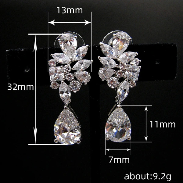 Exquisite design 2023 new earrings short temperament water drop earrings female bride wedding earrings