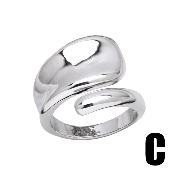 Clearance European and American jewelry round open ring niche retro double-layer gold-plated ring wholesale ris79