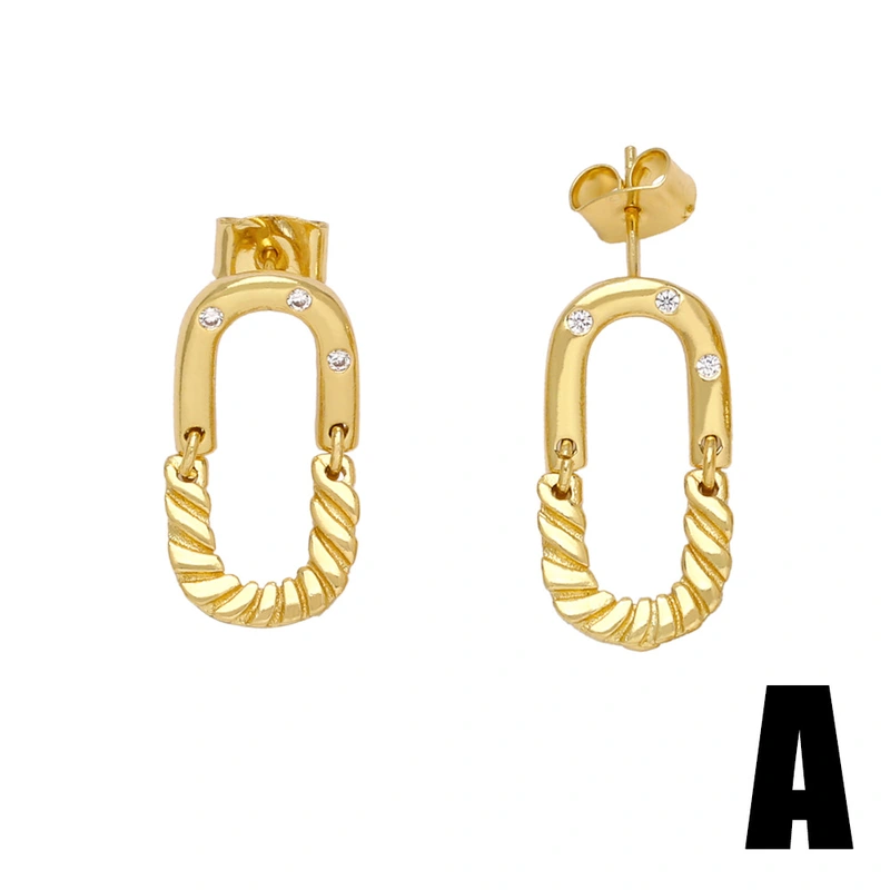 TM new full zirconium water drop earrings niche light luxury gold-plated earrings earrings jewelry wholesale era166