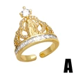 Hot selling European and American style personality niche design high-end crown Virgin Mary ring female rij01
