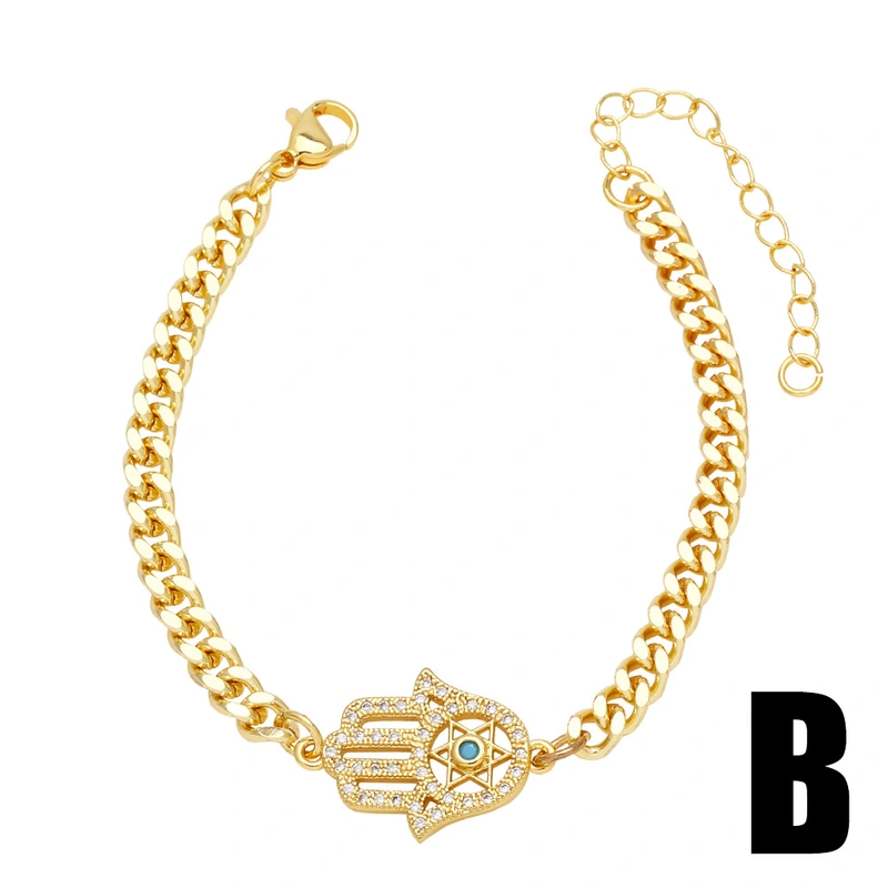 Clearance European and American palm butterfly bracelet female niche high-end inlaid zircon leopard head hand jewelry bracelet brm56