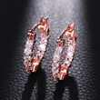New luxury high-end zircon thin earrings earrings for women European and American style copper gold-plated fashion earrings