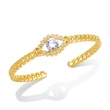 Hot selling fashion devil eye bracelet 18K gold plated open hand jewelry European and American zircon bracelet female brj73