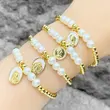 AS jewelry European and American shell pearl Madonna bracelet female copper plated 18k gold hand jewelry bracelet brb97