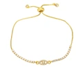 Adjustable pull-out zircon bracelet cool style niche design devil eye bracelet jewelry wholesale brg51