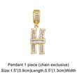 Hot selling zircon English letter necklace European and American fashion hip hop men and women 26 letter necklace nkb174
