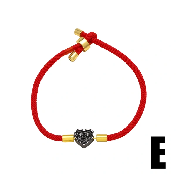 AS jewelry European and American hot selling love palm copper plated 18k gold pendant adjustable bracelet hand rope female bra34