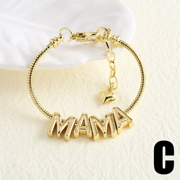AS jewelry hot style alphabet strap Mother's Day mama gift bracelet hand jewelry female brb24