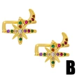 Zircon inlaid ear bone clip European and American personality simple ear bone clip earrings C-shaped star moon no ear piercing ear clip erw28