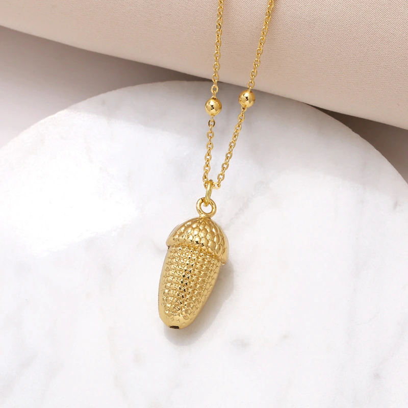 Jewelry elephant gold-plated necklace female chestnut bear smooth hip-hop pendant clavicle chain nkr21