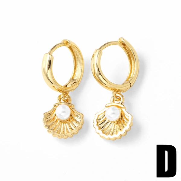 AS jewelry hot selling ocean series whale shell conch pendant earrings earrings female erq41