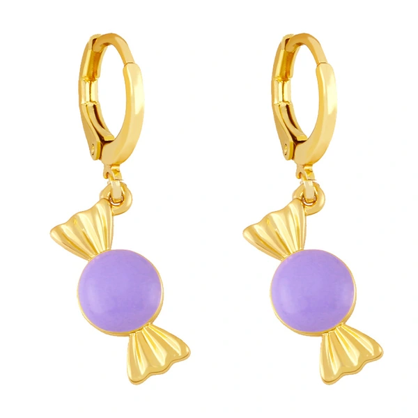 Clearance European and American candy oil drop earrings Internet celebrity niche design simple temperament earrings earrings erx97