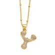 AS jewelry European and American new 26 English letters pendant necklace copper plated 18k gold clavicle chain nkb327
