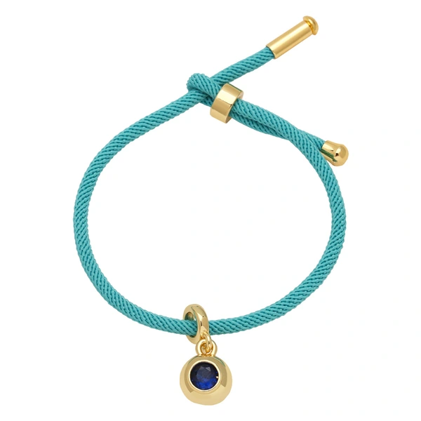 AS jewelry bracelet colored zircon round bracelet gold-plated adjustable hand jewelry bracelet bre48