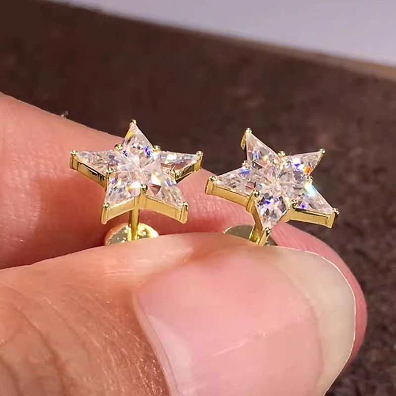 Attendance exquisite star earrings for women daily simple fashion accessories y2k sweet style personality