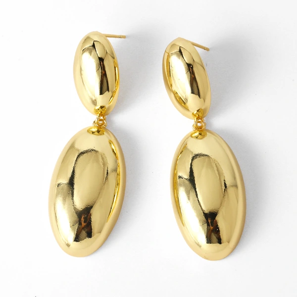 AS jewelry glossy water drop earrings female copper plated real gold high-end earrings earrings erz33