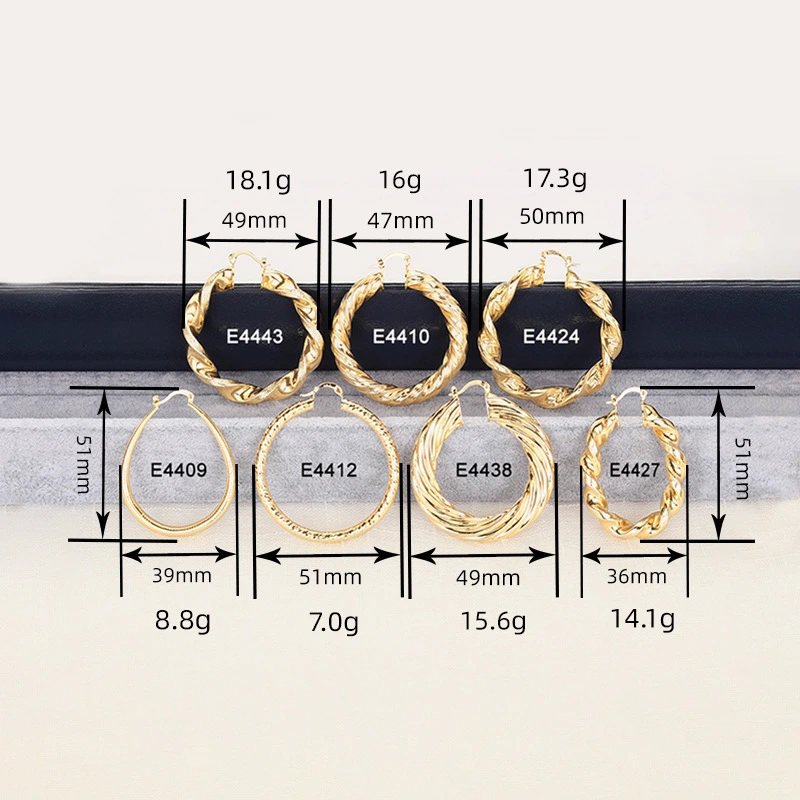 Wholesale new style earrings for women with water drop geometric ring design, atmospheric heavy industry Middle Eastern style