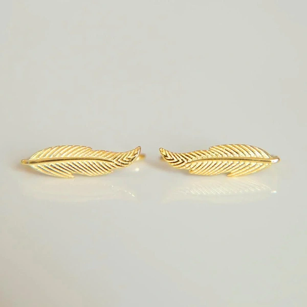  European and American fashion leaf wheat ear earrings exquisite personality simple earrings for women daily matching earrings