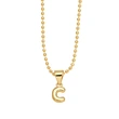 Hot sale 26 letters necklace female copper plated real gold polished letter pendant clavicle chain nkq67