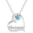 Hot selling love heart necklace exquisite gift for mother, zircon jewelry, fashionable and simple popular style