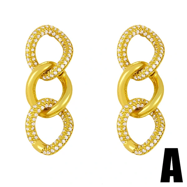 Clearance 2023 European and American retro earrings geometric trend key earrings simple cold style earrings female erw67