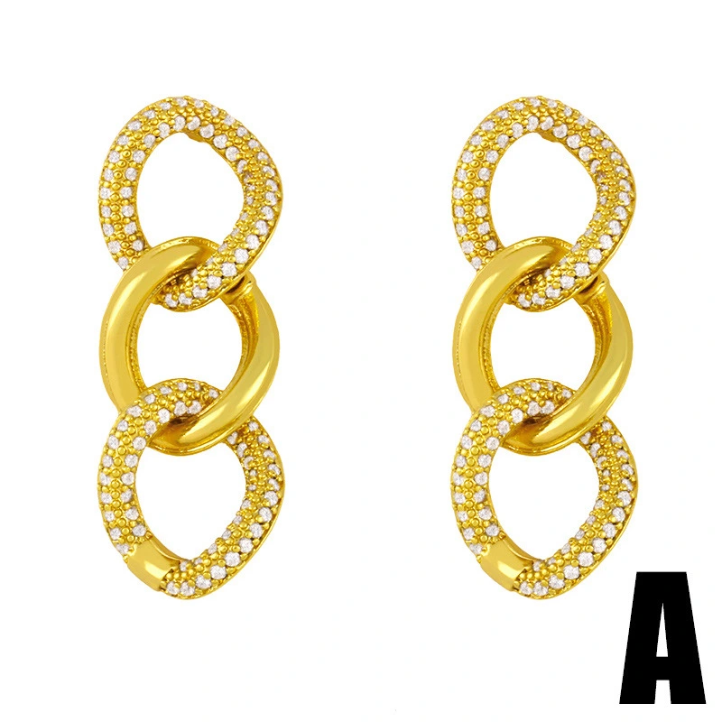 Clearance 2023 European and American retro earrings geometric trend key earrings simple cold style earrings female erw67