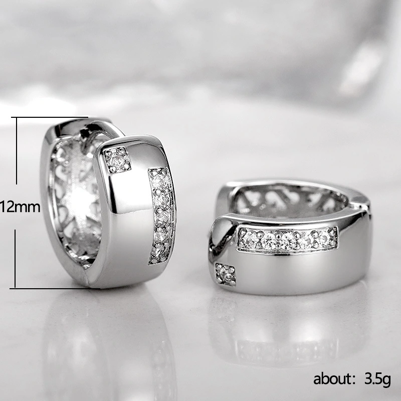 Korean fashion OL earrings simple U-shaped zircon ladies earrings source manufacturers wholesale