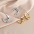 Clearance sale earrings for women, versatile copper-plated 18k gold beaded earrings, era164