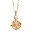 Hot selling hollow openable palace bell love magic box pendant aromatherapy necklace sweater chain wholesale nkv22