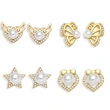 Niche high-end pearl heart earrings 2023 new trend earrings for women light luxury butterfly small earrings era012
