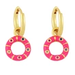 Clearance European and American earrings cute fun colorful geometric circle earrings women's trendy ethnic style earrings ery04