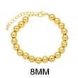 European and American new fashion hand jewelry copper plated 18K gold large and small gold beads personality simple bracelet female brk29
