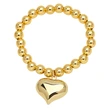 AS jewelry new hot selling smooth love peach heart bracelet female gold-plated beaded bracelet hand jewelry brf33