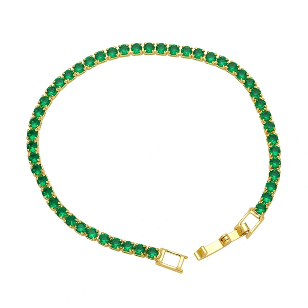 Hot selling European and American style colored zircon bracelet female Internet celebrity fashion niche retro colored diamond hand jewelry brh90