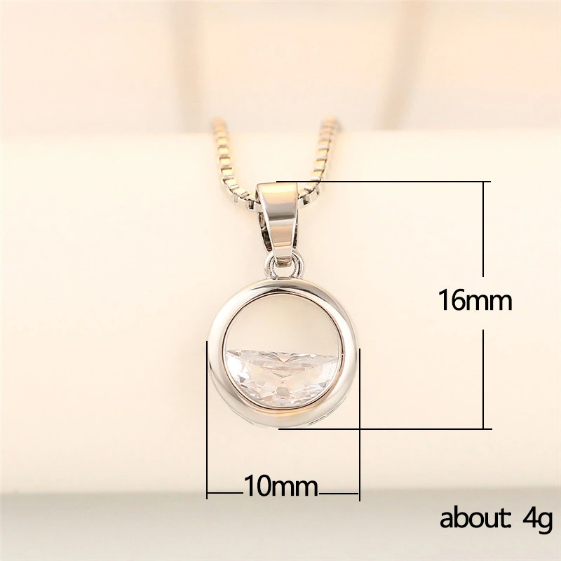 Semi-circular Qingquan necklace pendant for women Korean style simple small fresh zircon necklace pendant jewelry wholesale