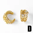 AS jewelry hot sale irregular c-shaped earrings female gold-plated zircon ear bone clip earrings erv68