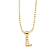 Hot sale 26 letters necklace female copper plated real gold polished letter pendant clavicle chain nkq67