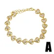 AS jewelry four-leaf clover bracelet female gold-plated full zircon love heart moon bracelet brk36