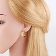 New style inlaid zircon heart earrings for women European and American simple gold-plated heart pendant earrings earrings era148