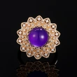 New product recommendation: luxury high-end flower zircon ring female exquisite Valentine's Day gift ring