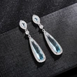 European and American fashion luxury earrings temperament water drop trend net red earrings long Korean slim earrings for women