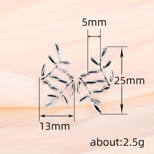 Leaf ear clip for women without piercings Korean simple fresh forest retro student ear bone clip