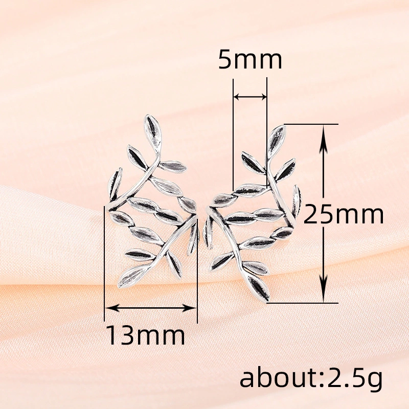 Leaf ear clip for women without piercings Korean simple fresh forest retro student ear bone clip