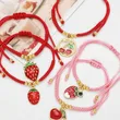 AS jewelry new fruit strawberry pendant red rope braided bracelet brj53 bracelet